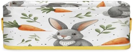 Rabbit Toilet Paper Basket with Carry Handle and Fold Design