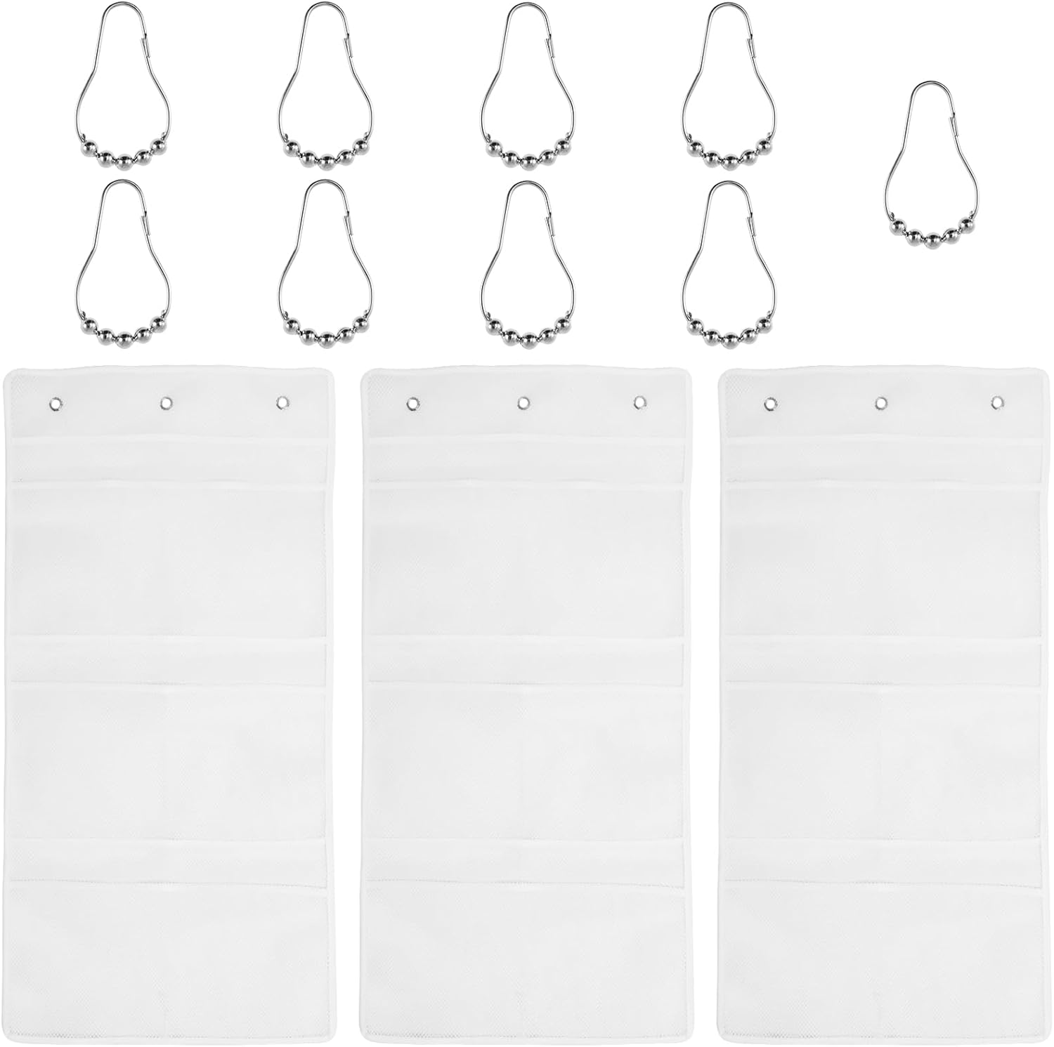 Mesh Shower Caddy with 7 Pockets and Hooks