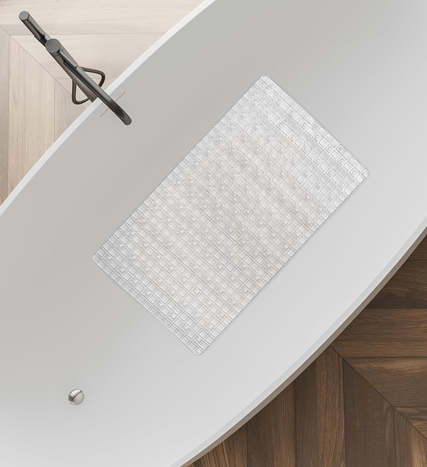 Splash Home Axess Non-Slip Bath Mat with 112 Suction Cups