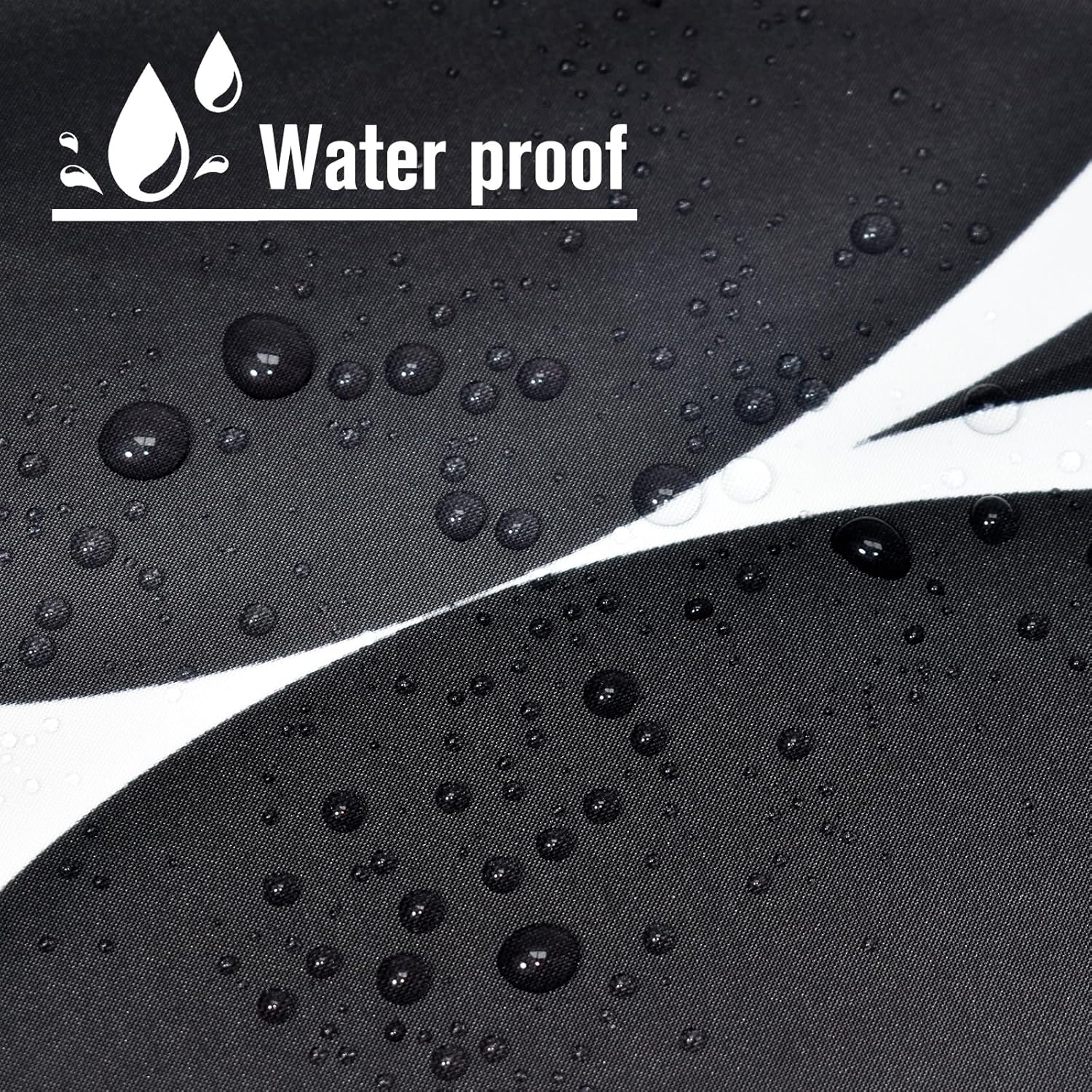 Yiatn No Hook Black Shower Curtain Set - Hotel Style with Mesh Window